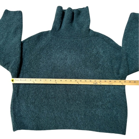 & Other Stories | Cozy Green Alpaca Wool Blend Turtleneck Sweater, Size Large - Picture 5 of 9